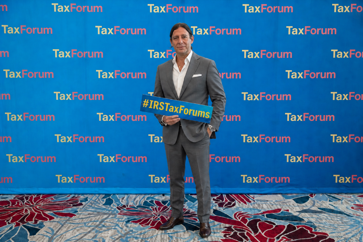 Julián Castagnet attending the IRS Tax Forum